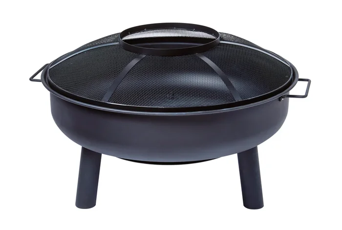 Premier Round Black Metal Fire Pit – 74cm