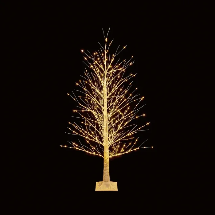 Premier Twinkle Birch Twig Tree Light Up with 300 Warm White LEDs – 120cm