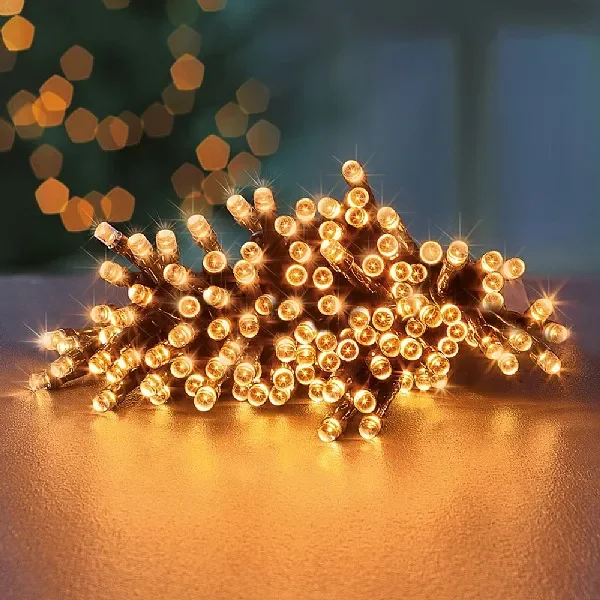 Premier Vintage Gold Battery Operated Timer Lights (100 LEDs)