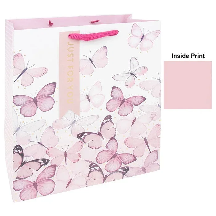 Pretty Pink Butterflies – Just for you Gift Bag Large