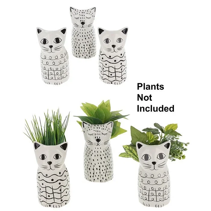 Quirky Cat Tall House Plant Pot – Small