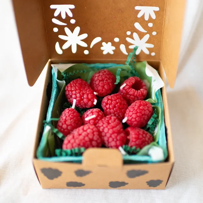 Raspberry Birthday Candle Set of 10