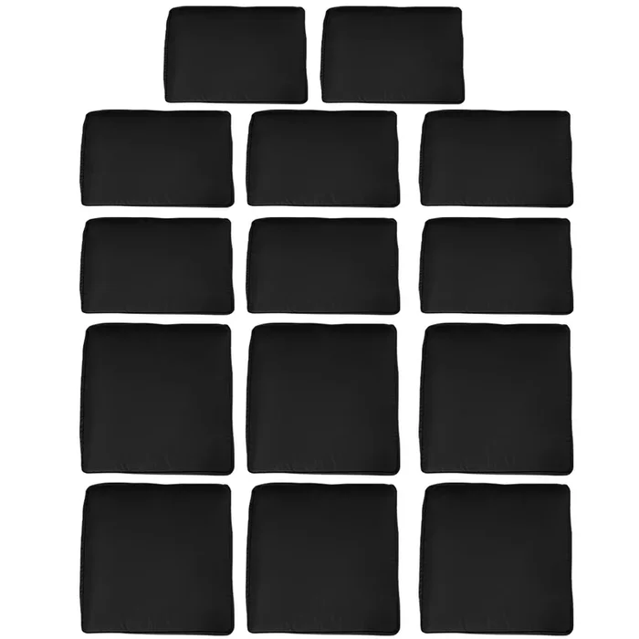 Rattan Sofa Polyester Cushion Cover – Durable Outdoor Replacement Cover in Black – Ideal for Patio Furniture Refresh Without Cushions