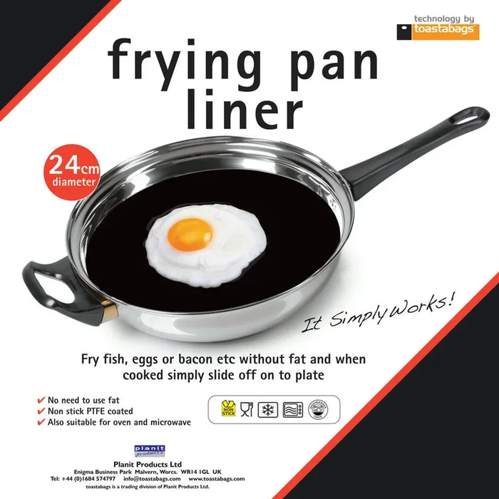 Reusable Frying Pan Liner Non Stick Dishwasher Safe – 24cm