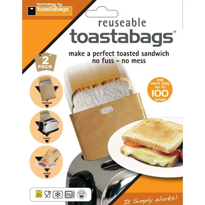 Reusable Toasting Bags – Reusable 100 times – 2 Bags
