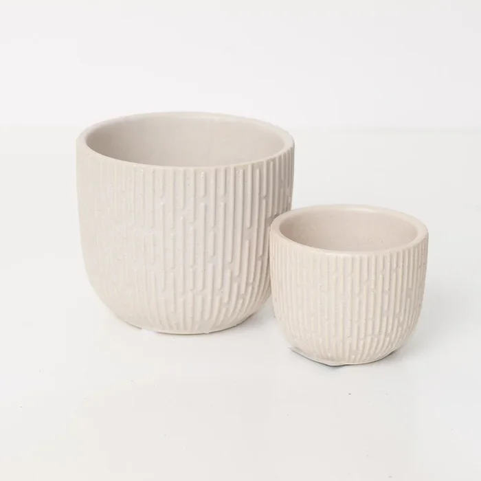 Sara Cream Ceramic Pot