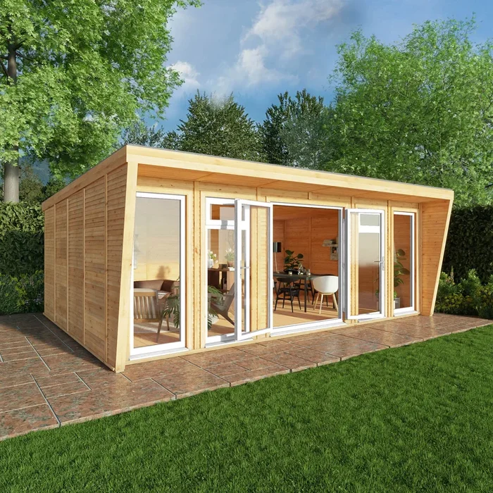 Sherwood Harlow 6M X 4M Insulated Garden Room – (Upvc Windows & Doors) – White