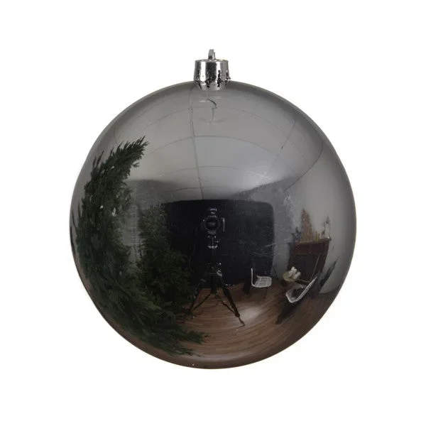 Silver Giant Shatterproof Shiny Bauble- 20cm