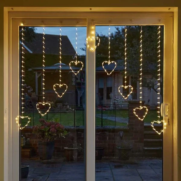 Smart Garden Heart Curtain Light Warm White
