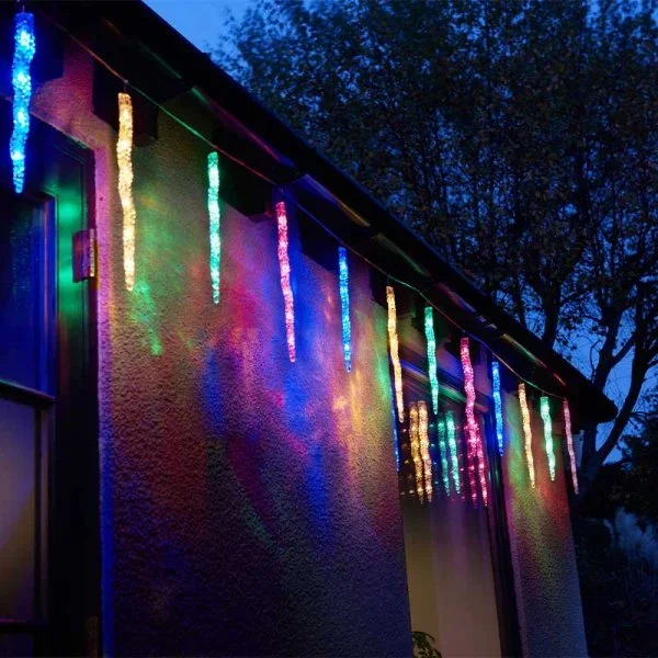 Smart Multicoloured/Cool White Icicle Lights Low Voltage – Set of 10