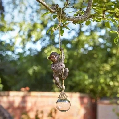 Smart Solar Figurine Monkey Rope!