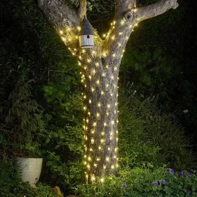 Smart Solar Firefly String Lights – 100 Warm White LEDs