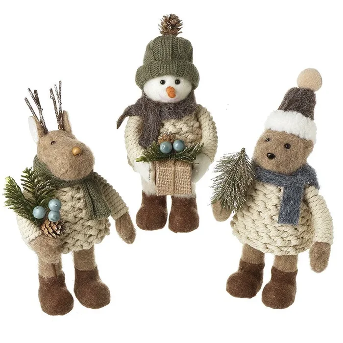 Snowman, Bear or Reindeer Woodland Christmas Figure