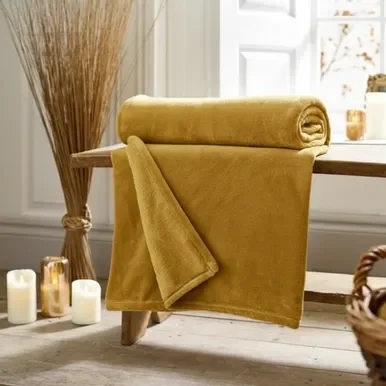 Snuggletouch Throw Ochre 140 x 180 cm