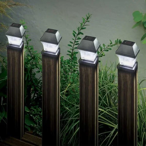 Solar Powered Super Bright Post Light- Pack of 4