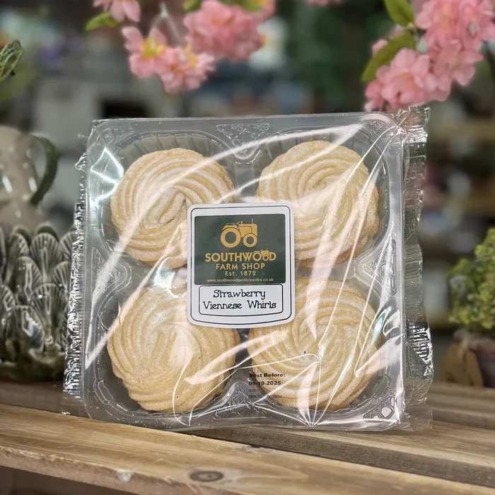 Southwood Farmshop -Strawberry Viennese Whirls Pack of 4