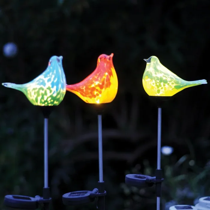Special Offer Glass Dove Bird Solar Light Up Stake
