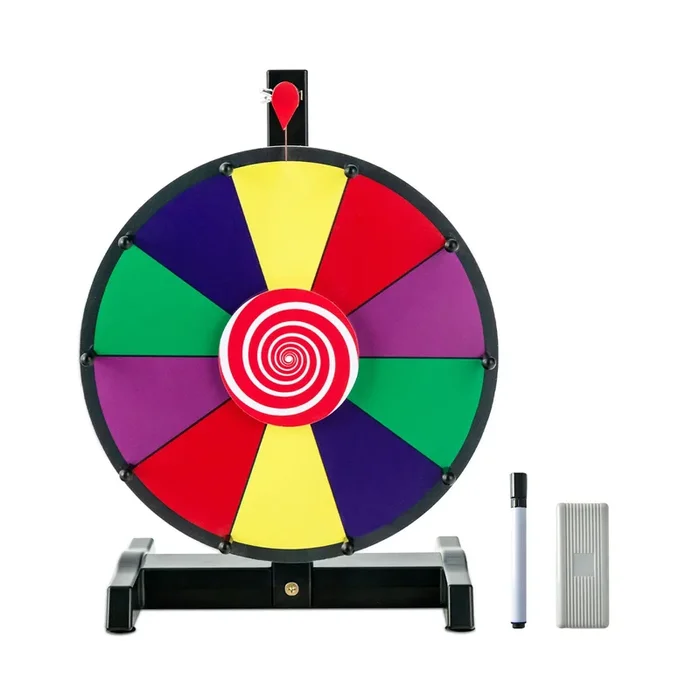 Spinning Prize Wheel – 30/38 CM Diameter, Suitable for Events and Activities – Ideal for Award Giving and Prize Distribution Moments
