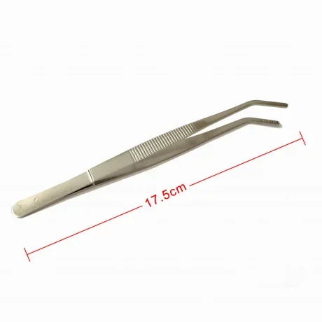 Stainless Steel Tweezer Curved Tip