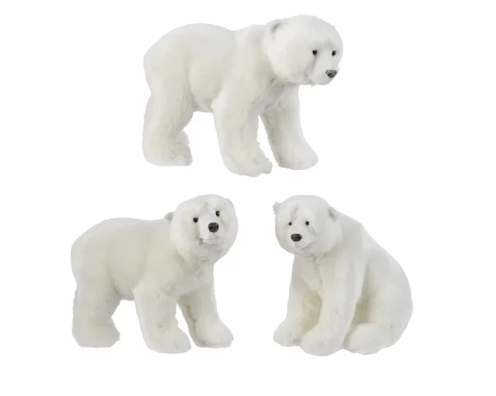 Standing Winter Polar Bear Christmas Decoration