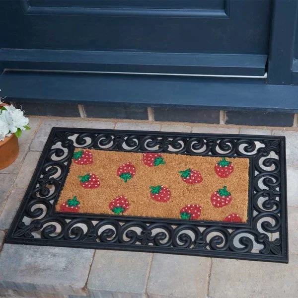 Strawbs! Strawberries Narrow Insert Decoir Door Mat – 53x23cm