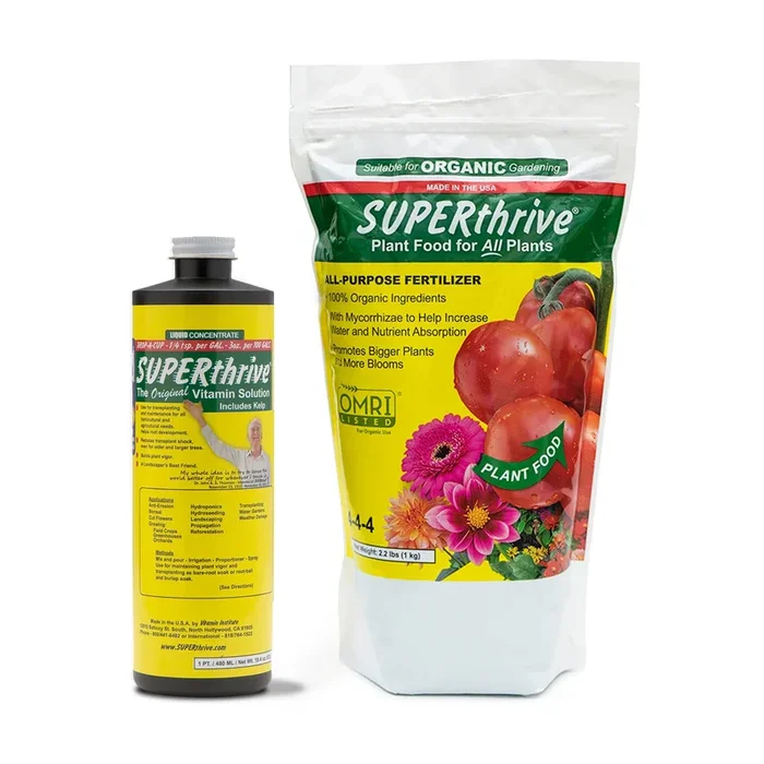 SUPERthrive Vitamin Solution 1 pt + Organic All-Purpose Fertilizer, 2 Pack