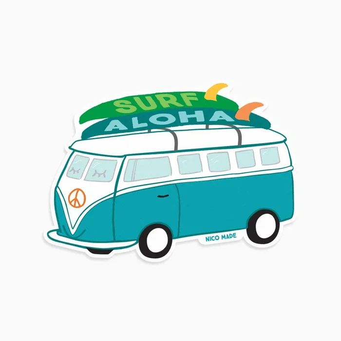 Surf Aloha Bus – Sticker