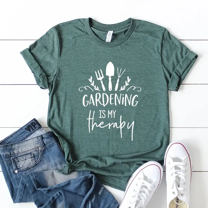 T-shirt Gardening is Therapy