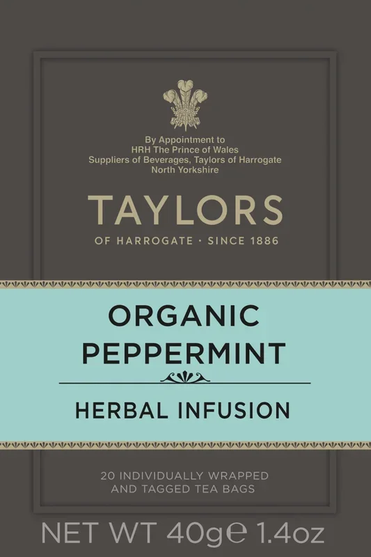 Taylors of Harrogate Organic Peppermint – 20 Teabags 40g