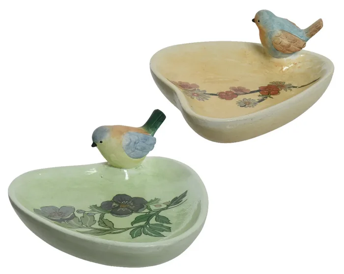 Terracotta Floral Birdfeeder