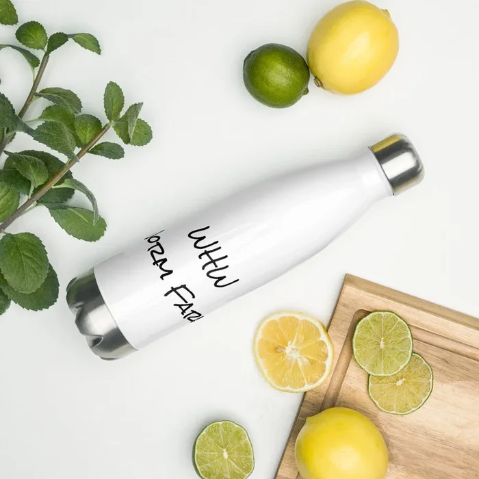 The Work Hard Worms Worm Farm Stainless Steel Water Bottle