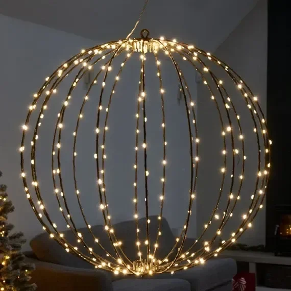 Three Kings 50cm Twinkle Orb Light Up Warm White Christmas Decoration (2506058)