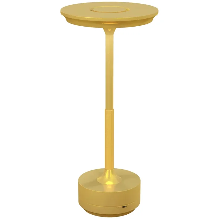 Touch-Activated Cordless Table Lamp – LED Desk Light with 4000mAh Battery, 3 Color Settings, Gold Tone – Ideal for Bedroom and Living Room Ambiance
