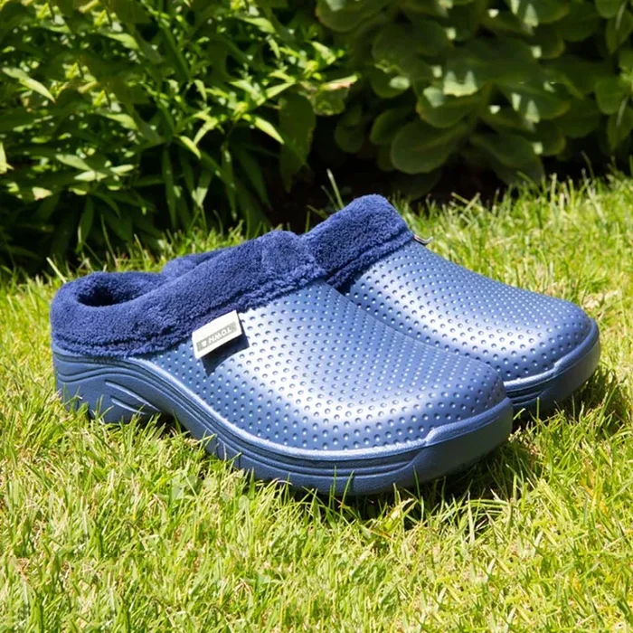 Town & Country- Fleecy Gardening Cloggies / Clogs Shoes- Navy Blue