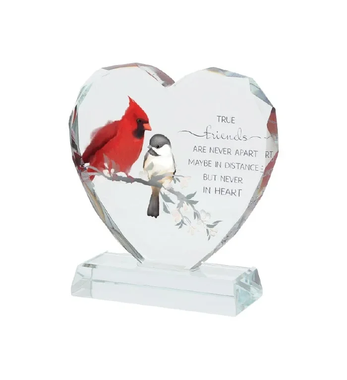 “True Friends” Crystal Heart Plaque