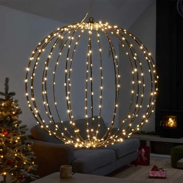 Twinkle Orb with 360 LED Lights Warm White Low Voltage – 50cm