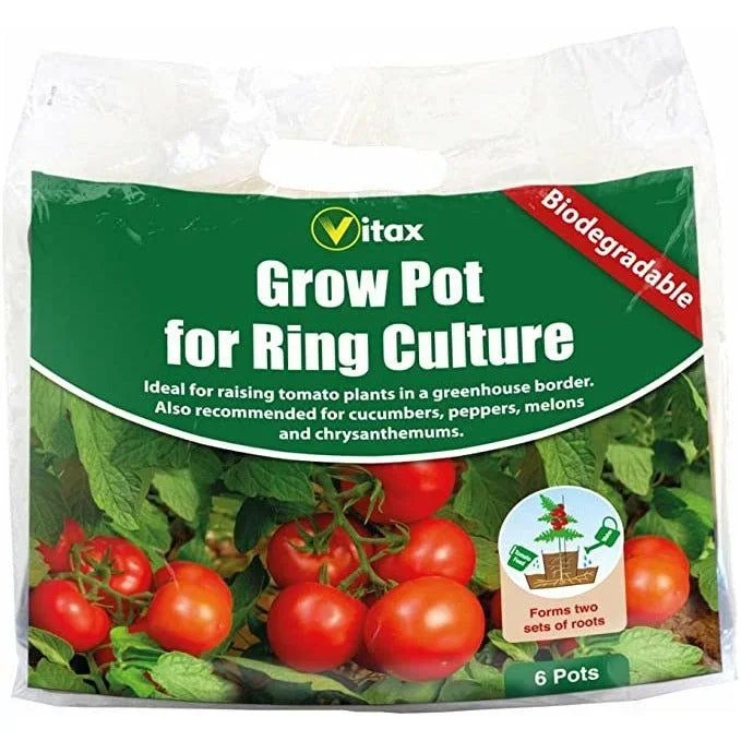 Vitax Grow Pots For Ring Culture – 6 Pots