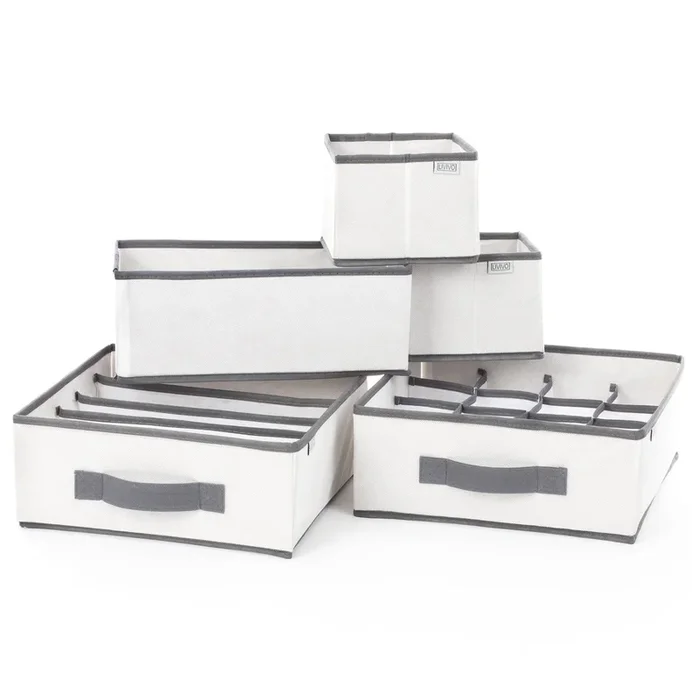 Wardrobe Fabric Boxes – Set of 5