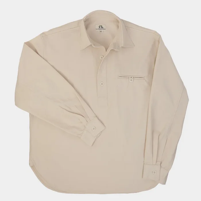 Washed Cotton Gardening Smock No. 2 in Off-White