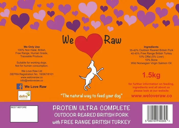 We Love Raw Protein Turkey & Pork Complete