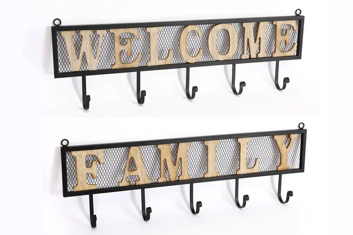 Welcome/Family Worded Hooks – 60×20