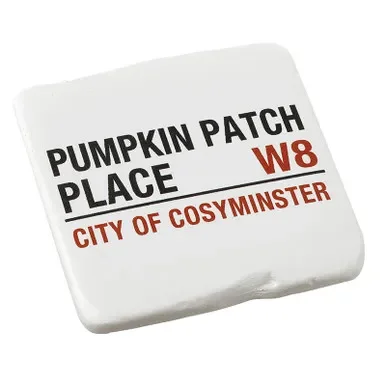 White Resin Coaster “Pumpkin Patch Place W8”
