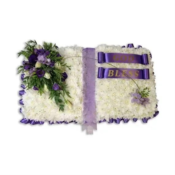 With Sympathy Flowers – Chrysanthemum Based Open Book