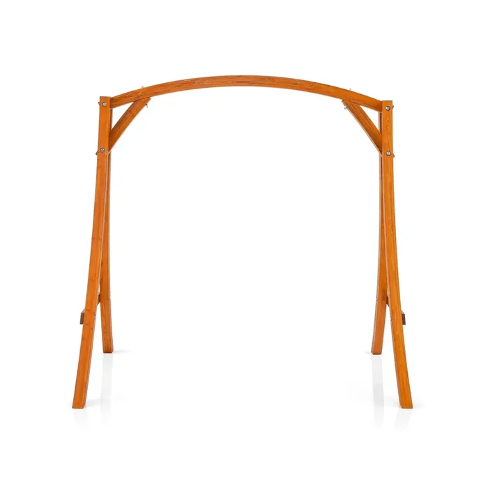 Wooden Patio Swing Frame with Curved Arc Top – Outdoor Furniture, Free-Standing Porch Swing Support – Ideal for Garden, Backyard Relaxation