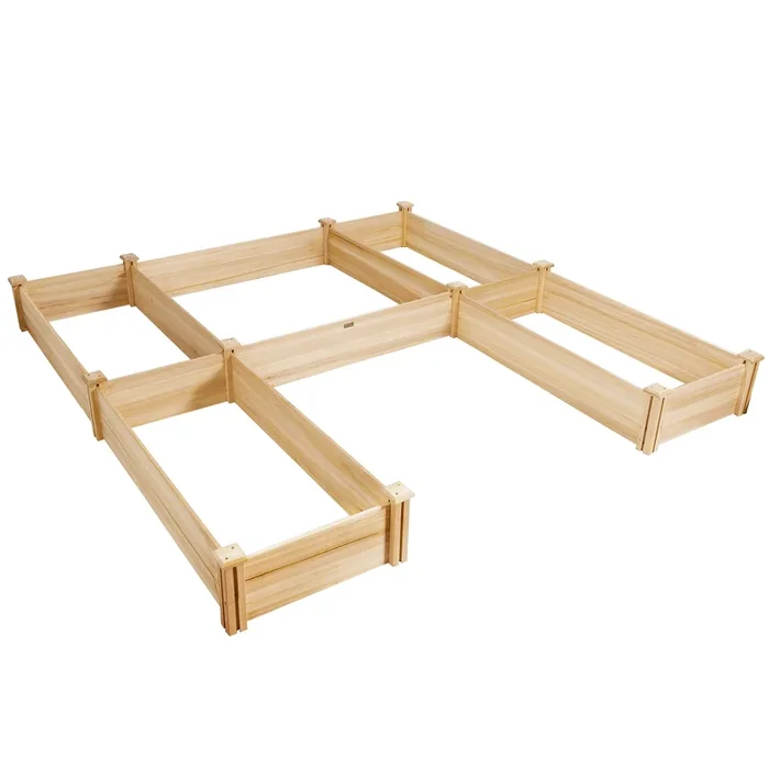 Wooden U-Shaped Garden Bed – Raised Planting Area for Backyard, Patio, Balcony – Ideal for Garden Enthusiasts and Urban Green Spaces