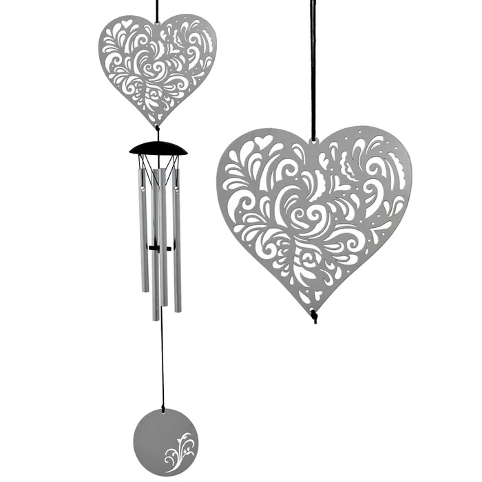 Woodstock Flourish Wind Chime – Heart