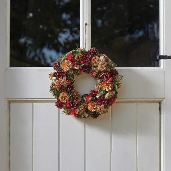 X-Large Three Kings Festive Rustic Wreath – 50cm