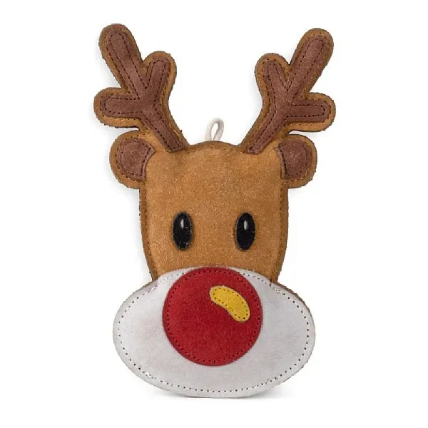 Zoon Leather Blitzen Dog Toy