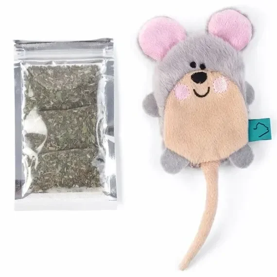 Zoon Nip-it Refillable Catnip Mouse Cat Toy – sachet included (8041022)